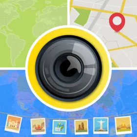 ícone de GPS Map Camera com Carimbo de Data e Hora