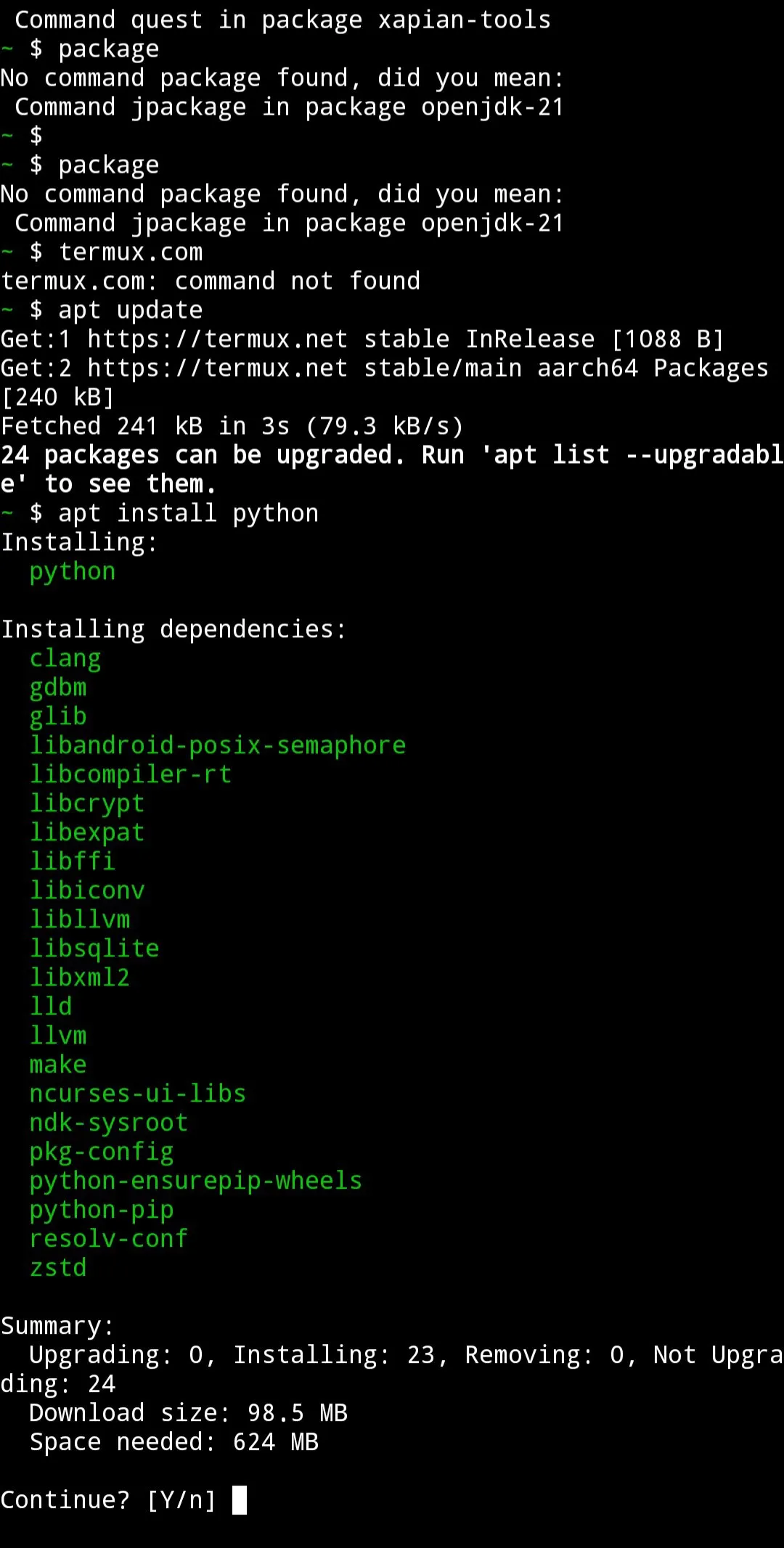 Termux screenshot 2
