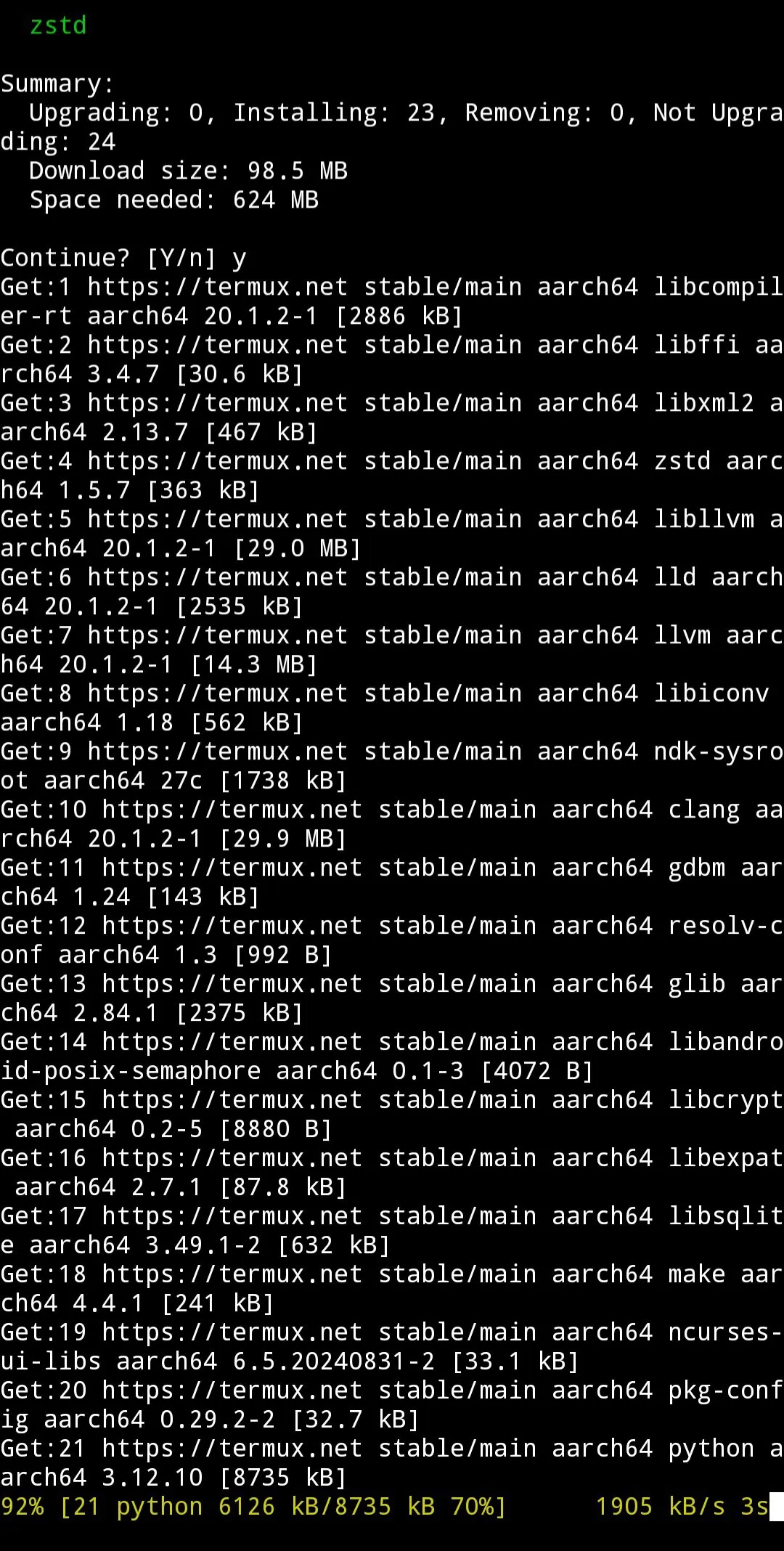 Termux screenshot 3